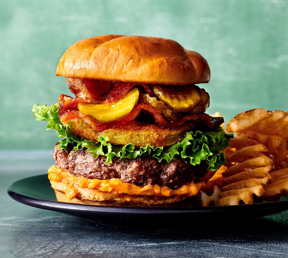 Nashville “Hot Bacon” Pimiento Cheese Burger